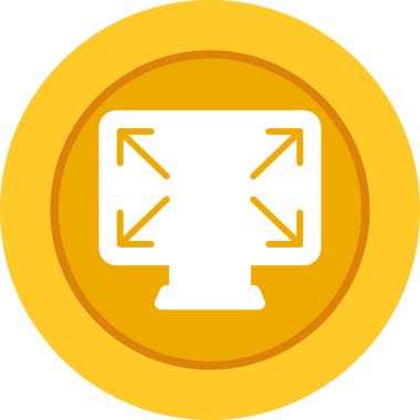 Tam Ekran Simgesi Simgesi, basit illüstrasyon 