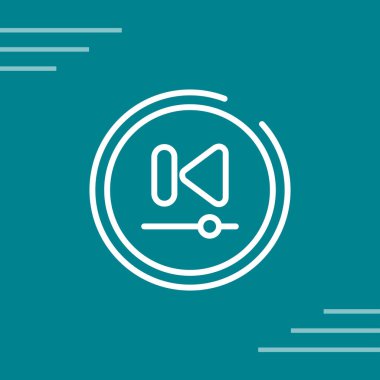 Video Önceki Parça Düğmesi simgesinin vektör illüstrasyonu