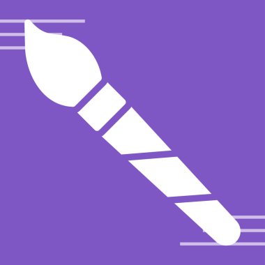 Boya fırçası web simgesi, vektör illüstrasyonu