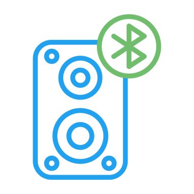 Taşınabilir Bluetooth Hoparlörünün vektör çizimi