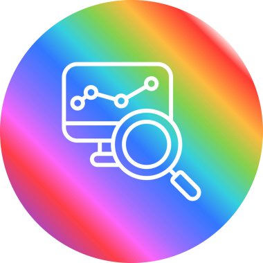 Ayrı arkaplanda büyüteç ya da araştırma simgesi, düz vektör grafiği