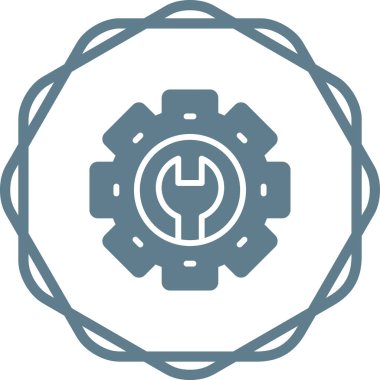 Cogwheel simgesinin vektör illüstrasyonu
