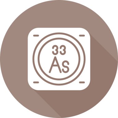 Arsenik kimyasal element. Web simgesi basit illüstrasyon