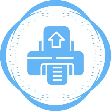 Yazıcı. Web simgesi basit illüstrasyon