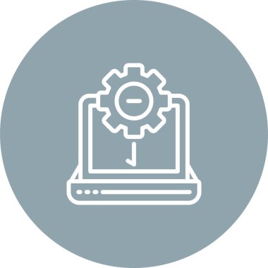 dizüstü bilgisayar simgesi, vektör illüstrasyonu basit tasarım