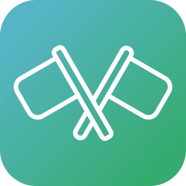 Sinyal Bayrakları simgesinin vektör çizimi