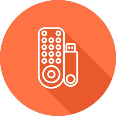 Streaming Stick simgesi, vektör illüstrasyonu basit tasarım