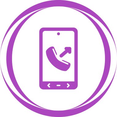 Giden arama simgesi, vektör çizim