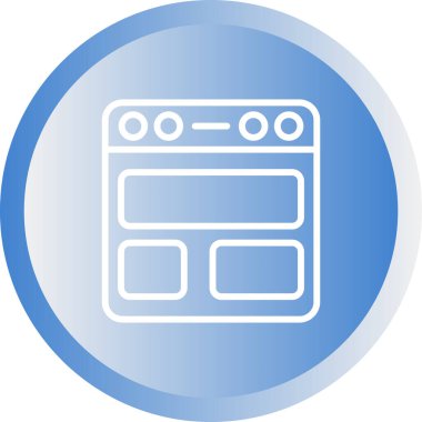 tarayıcı web simgesi, vektör illüstrasyonu 