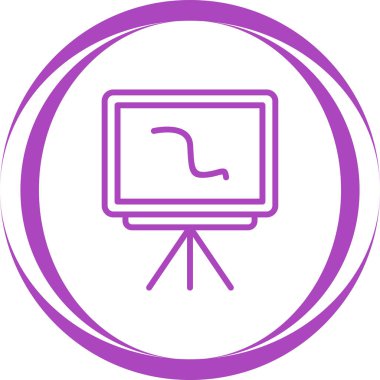 Whiteboard simgesinin vektör illüstrasyonu
