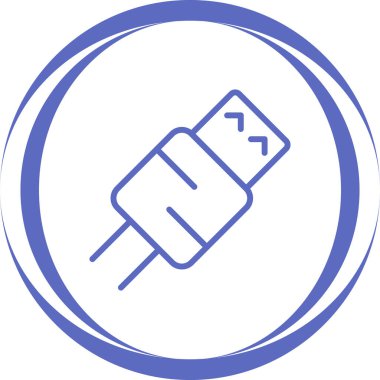 usb simgesi, vektör illüstrasyonu basit tasarım