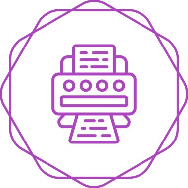 Yazıcı. Web simgesi basit illüstrasyon