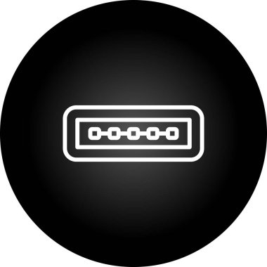 usb simgesi, vektör illüstrasyonu basit tasarım