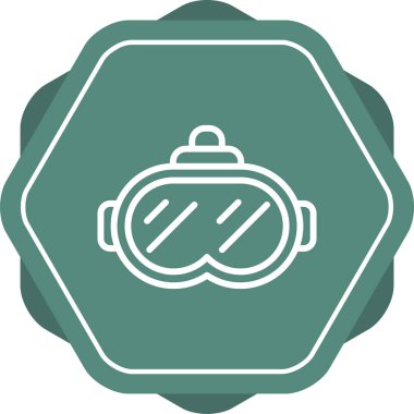 Sanal Gerçeklik kulaklık simgesi, vektör illüstrasyonu basit tasarım