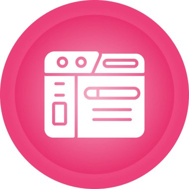 tarayıcı web simgesi, vektör illüstrasyonu 