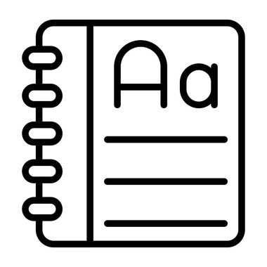 Thesaurus simgesi, vektör illüstrasyonu basit tasarım