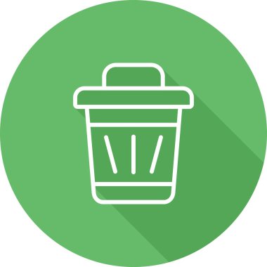 Çöp kutusu simgesi, web basit illüstrasyon