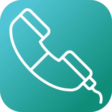 Telefon web simgesi, basit vektör illüstrasyonu