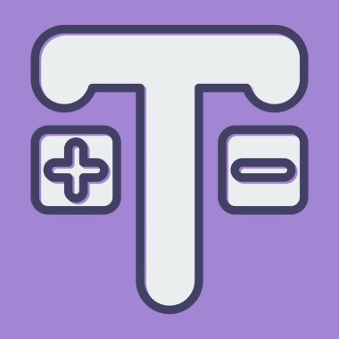 Metin simgesinin vektör illüstrasyonu