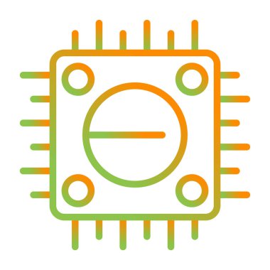 Bilgisayar Cpu simgesinin vektör illüstrasyonu