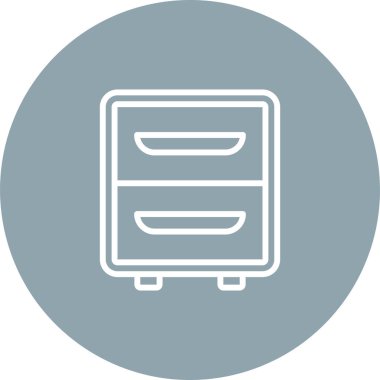  Dosya Kabine simgesi, vektör illüstrasyonu