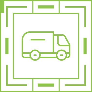 Kamyon web simgesi. Vektör illüstrasyonu