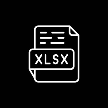 XLSX file icon design, vector illustration clipart