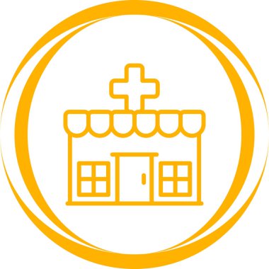 eczane web simgesi vektör illüstrasyonu 