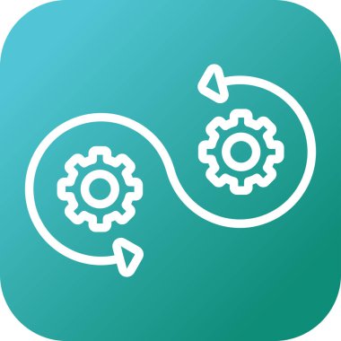 DevOps simgesi, vektör illüstrasyonu basit tasarım