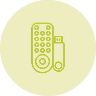 Streaming Stick simgesi, vektör illüstrasyonu basit tasarım