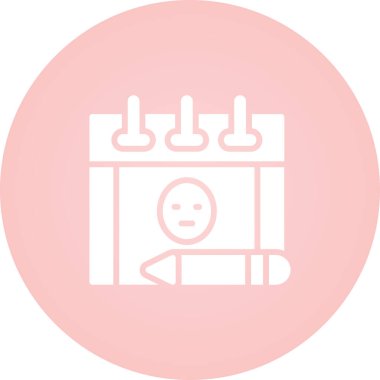 Çizim kitabı Beyaz Arkaplanda İzole Edilmiş Modern Basit Vektör Simgesi 