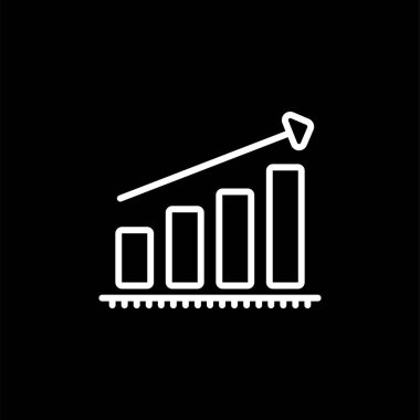 Grafik Artan Simge Vektör Çizimi