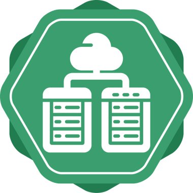 veri merkezi simgesi vektör illüstrasyonu