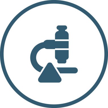 mikroskop simgesi, vektör illüstrasyonu basit tasarım