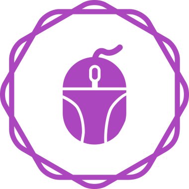 Bilgisayar faresi. Web simgesi basit illüstrasyon