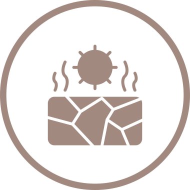 Kuraklık kavramı simgesinin web illüstrasyonu