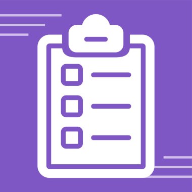 Kontrol listesi. Web simgesi basit illüstrasyon