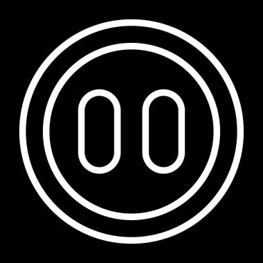 duraklat düğmesi simgesi, vektör illüstrasyonu 