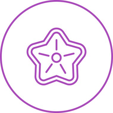 deniz yıldızı ikonu vektör çizimi