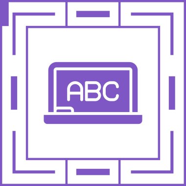 Whiteboard simgesinin vektör illüstrasyonu