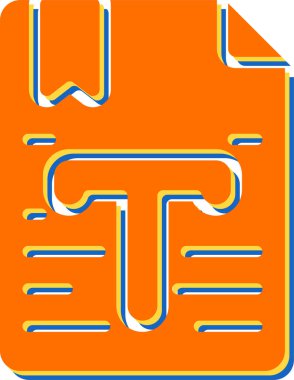 metin simge vektör çizim