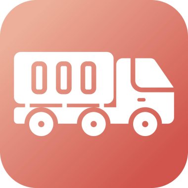 Kamyon web simgesi. Vektör illüstrasyonu