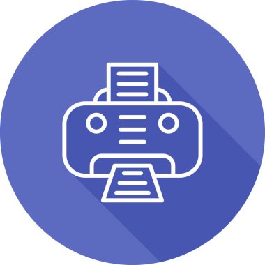 Yazıcı. Web simgesi basit illüstrasyon