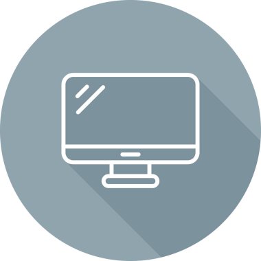 masaüstü monitörü web simgesi, vektör illüstrasyonu