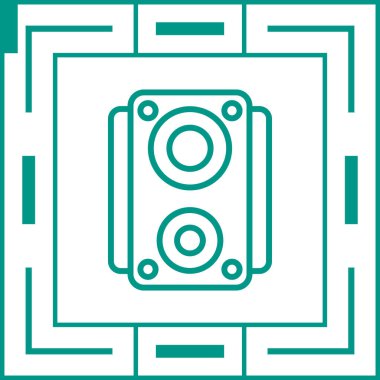 hoparlör ağ ikonu vektör illüstrasyonu 