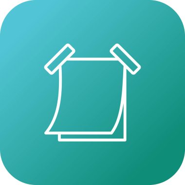 Yapışkan not web simgesi, basit vektör illüstrasyonu