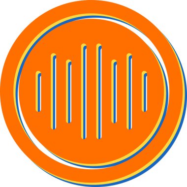 Ses Spektrumu simgesi, vektör illüstrasyonu 