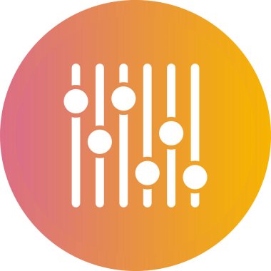 Sliders modern simgesinin vektör illüstrasyonu        