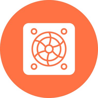 Soğutma hayran simgesi, vektör illüstrasyonu