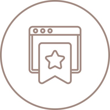 Yer İmi Sekmeleri web simgesi, basit vektör illüstrasyonu